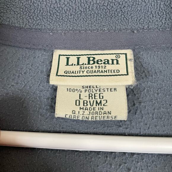 L.L. Bean mens Fleece Quarter Zip Pullover Sweatshirt Large Vintage 0634 - Picture 3 of 5